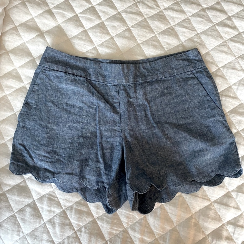 Scalloped chambray Shorts Ladies 4
